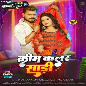 La Da Raja Cream Color Saari